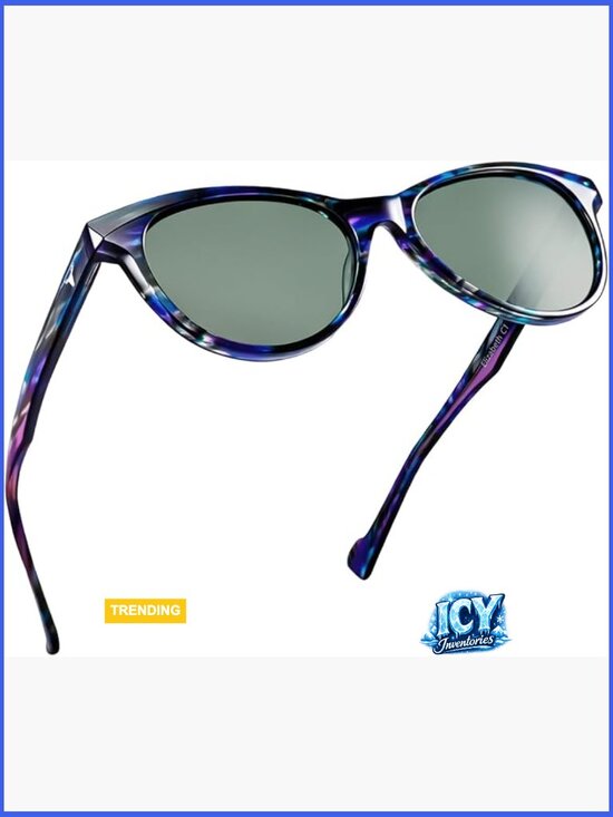 Polarized Cat Eye Sunglasses UV400 Protection Spring Hinge Acetate Frame main image 6